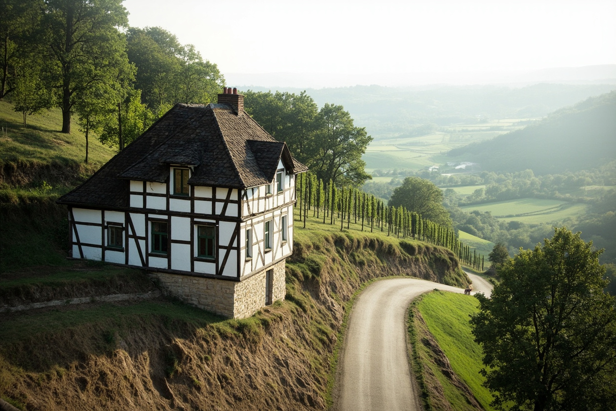 Het landschap van Limburg, waar de grondslag onder een aanbouw uit voortkomt.